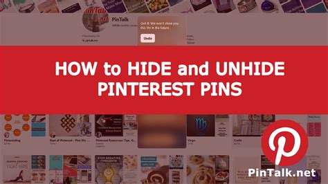 How to Hide and Unhide Pinterest Pins - Pinterest Tutorials PinTalk.net