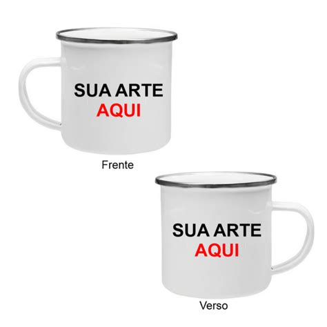 Caneca Esmaltada Agata Personalizada