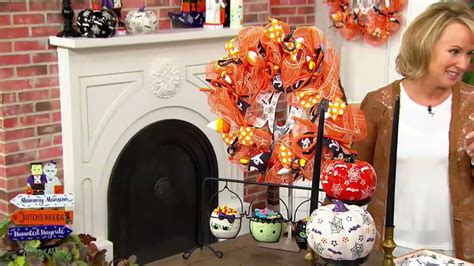 Temp Tations 24 Halloween Ribbon Wreath On QVC YouTube