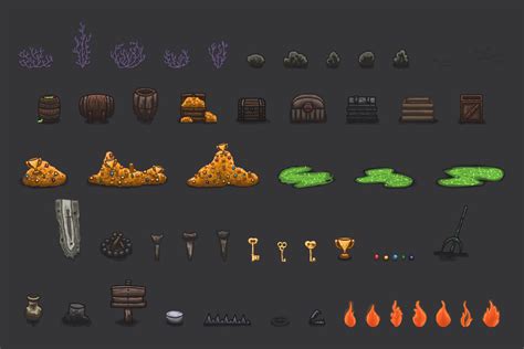 2D Top Down Dungeon Tileset - CraftPix.net