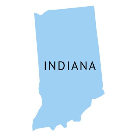 Diseño PNG Y SVG De Mapa Llano Del Estado De Indiana Para Camisetas