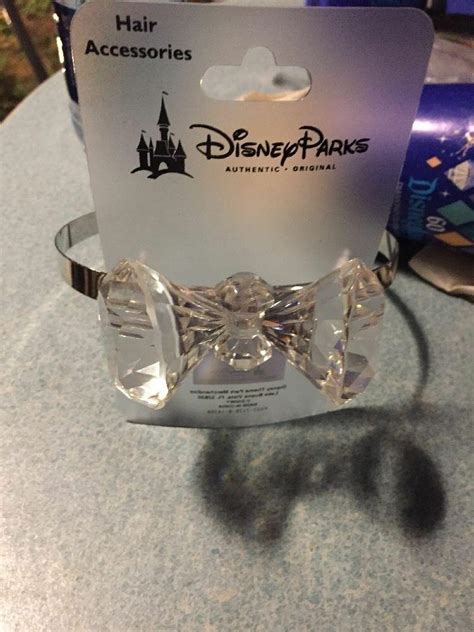 Disneyland Th Diamond Anniversary Bow Minnie Headband Crystal