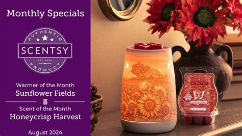 Scentsy August 2024 Warmer Of The Month Sunflower Fields Honeycrisp