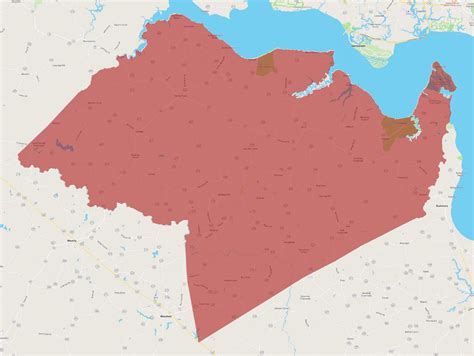 Old Surry County Virginia Map