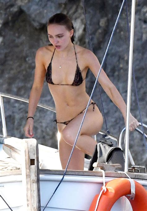 LILY ROSE DEPP In Bikini On Vacation In Capri HawtCelebs