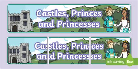 Castles Princes And Princesses Display Banner Teacher Made