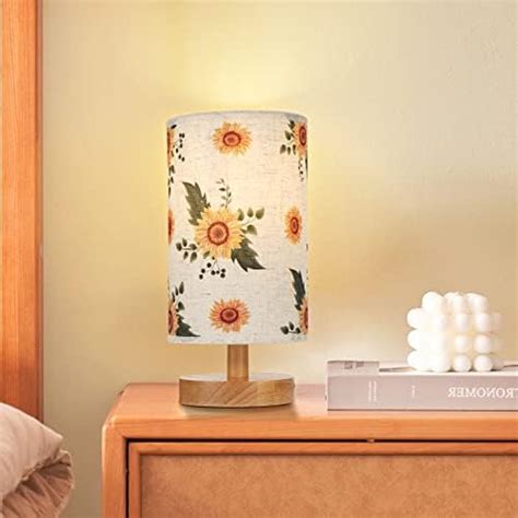 FRIDEKO HOME Small Table Lamp For Bedroom Bedside Lamp Sunflower