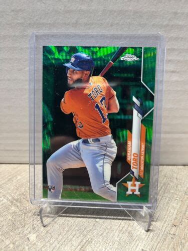 Topps Chrome Green Wave Refractor Abraham Toro Ebay