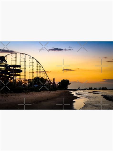 "Magnum XL 200 Roller Coaster at Sunset, Cedar Point" Sticker for Sale ...