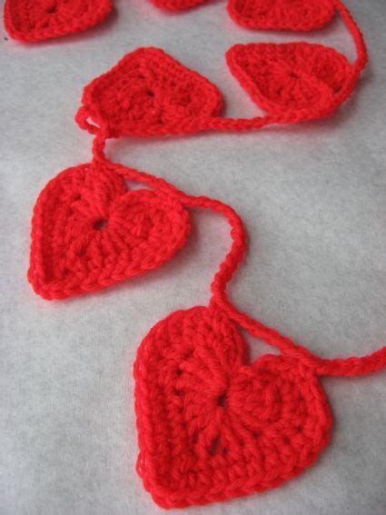 Easy Crochet Heart Garland Pattern Skip To My Lou Crochet Heart