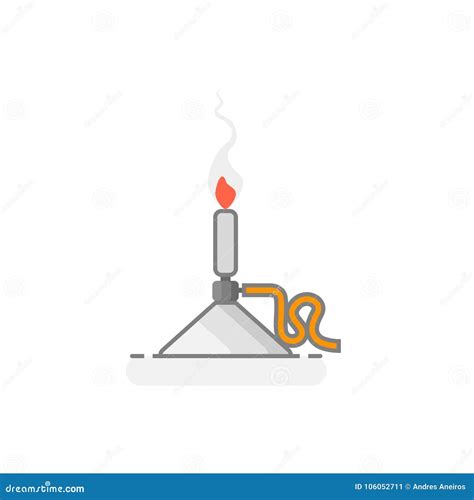 Bunsen Burner Icon Cartoon Style Vector Illustration Cartoondealer