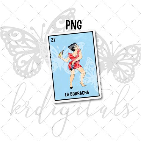 La Borracha Loteria Card Png Etsy