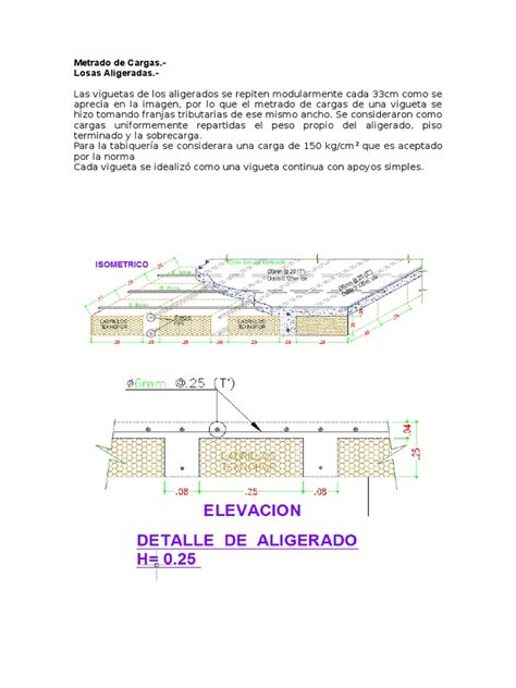 PDF Metrado De Cargas Losas Aligeradas DOKUMEN TIPS