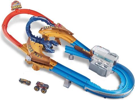Mattel Hot Wheels Monster Trucks Skorpion Beschleuniger Rennbahn Set Preisvergleich Geizhals
