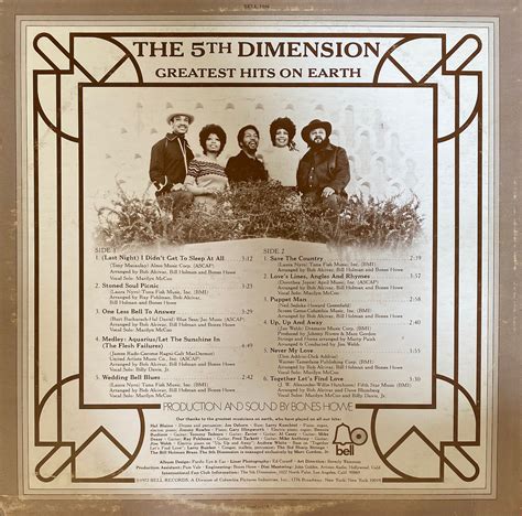 The 5th Dimension Greatest Hits On Earth Lp Etsy