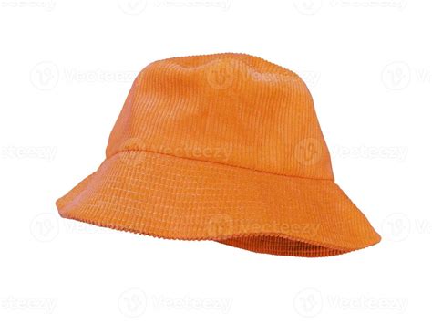 Orange Bucket Hat Isolated On White Background 27393438 Stock Photo At
