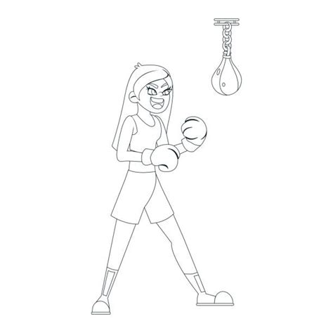 Girl Boxing Cartoon Illustrations Royalty Free Vector Graphics And Clip