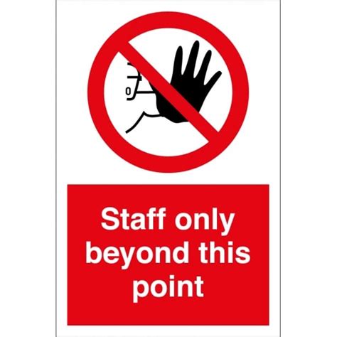 Staff Only Beyond This Point Signs From Key Signs Uk