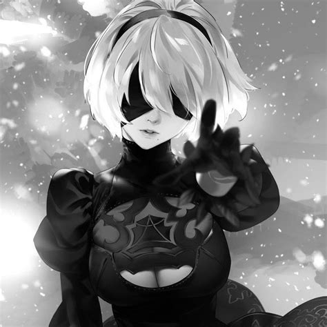 Pin De Hinata En ️2b ️ Arte De Personajes Chica Anime Nier Autómata