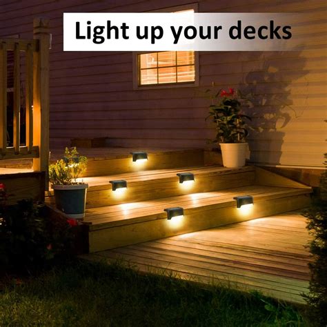 Solar LED Deck Stair Light Outdoor Garden Patio Railing Decks Path Lights Lamp | eBay