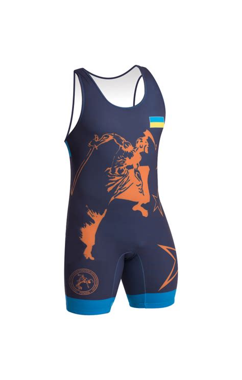 Борцовское трико WR Wrestling Accessories с казаком 4XS Синее – низкие ...