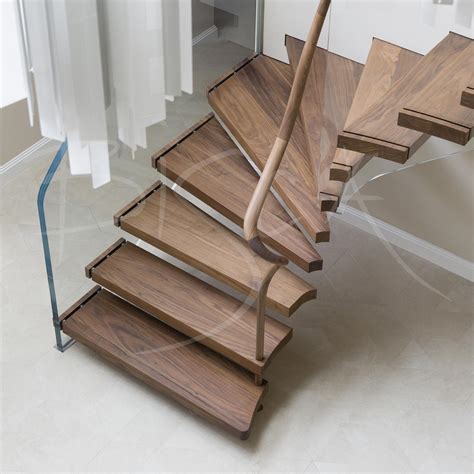 Floating Stairs Open Tread Staircase With Glass Balustrade Bisca