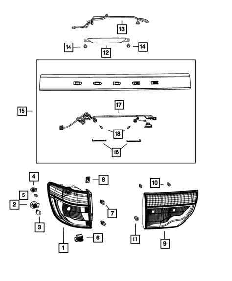 Dodge Durango License Lamp Applique Ac Mopar Estores