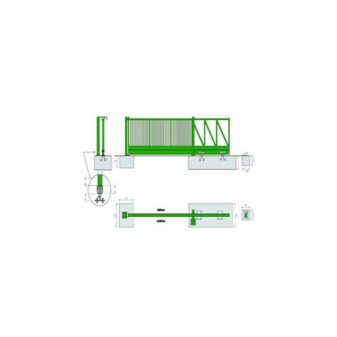 Portail Coulissant Autoportant Cof Auto 8ml Simple Vantail Droit