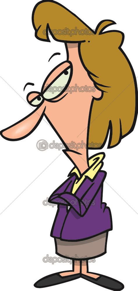 Cartoon Skeptical Woman — Stock Vector © ronleishman #13942125