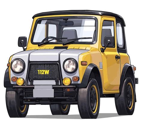 Premium Vector Free Vector Yellow Suv Car Illustrator