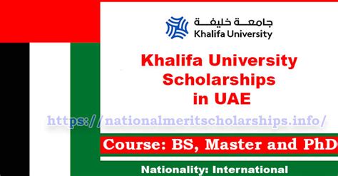 Khalifa University Scholarships 2024 25 In Uae [fully Funded]