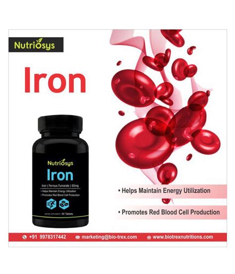 Nutriosys Iron Ferrous Fumarate Mg Pack Of Tablets No S Buy