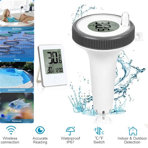 Wireless Pool Thermometer Floating Easy Read Digital Pool Thermometer