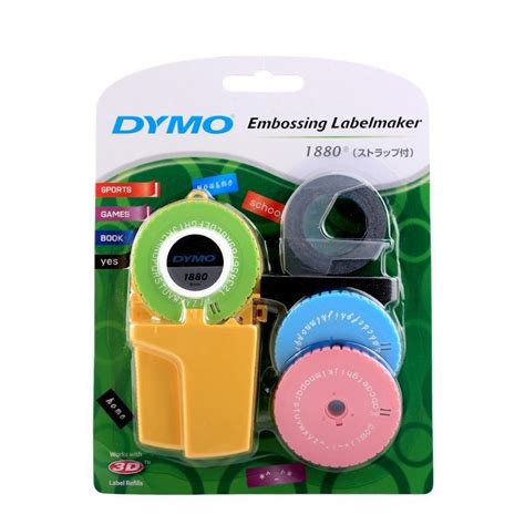 Dymo 1880 Manual Label Maker Machine and label tape for 9mm 3D Embossed ...