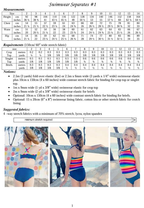 Girls Bikini Pattern Swimsuit Pdf Sewing Pattern Swimwear Etsy Israel