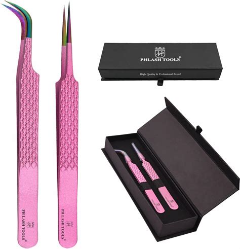 Amazon PHLASH TOOLS Pack Of 2 Eyelash Extension Tweezers Set