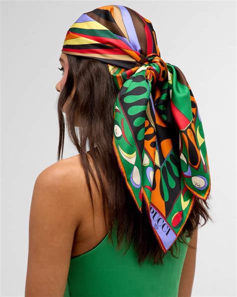 Emilio Pucci Graphic Silk Twill Stole Neiman Marcus