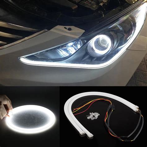 Encell Pcs Led Strips V Cob Light Car Styling Leds For Car Universal