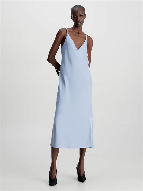 Slim Midi Slip Dress Calvin Klein® K20k205542dbs