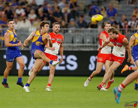 West Coast Vs Sydney Round 5 2022 Optus Stadium Afana