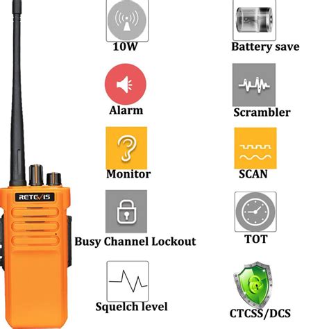 Retevis Rt29 Long Range Waterproof Rugged Radio 6 Pack With 6 Unit C