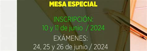 Exámenes junio Mesa Especial Sitio Oficial Facultad de Filosofía y