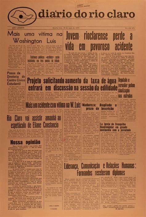 H Anos No Di Rio Do Rio Claro De Maio De Di Rio Do Rio Claro