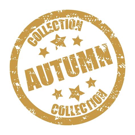 Autumn collection rubber stamp for sale and season discount. Vector