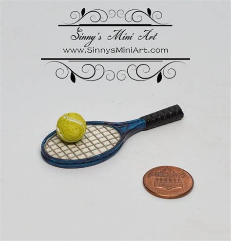 112 Dollhouse Miniature Tennis Set With Racket And Tennis Etsy