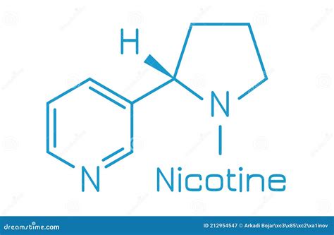 Nicotine Icon Vector Chemical Formula Stock Vector Illustration Of