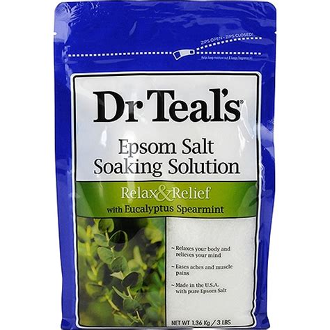 Dr Teals Pure Epsom Salt With Eucalyptus And Spearmint Soaking Solution