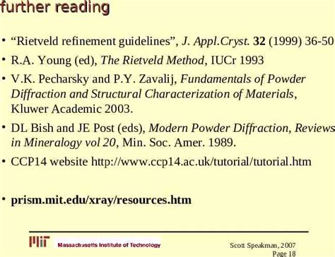 Basics Of Rietveld Refinement Scott A Speakman 13 4009A Slideey