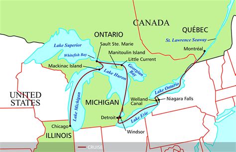 Blank Great Lakes Printable Map