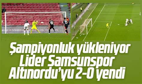 Spor Toto Lig In Lideri Samsunspor Alt Nordu Yu Yendi Spor